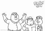 Guy Family Coloring Pages Peter Glenn Chris Printable Kids sketch template