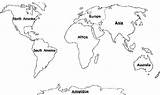 Continents Seven Kontinente Continent Ausmalbild Ausmalen Erde Calendartomap Weltkarte Oceans Outs Drucken Ausmalbilder Sketchite Outlines Landkarte sketch template