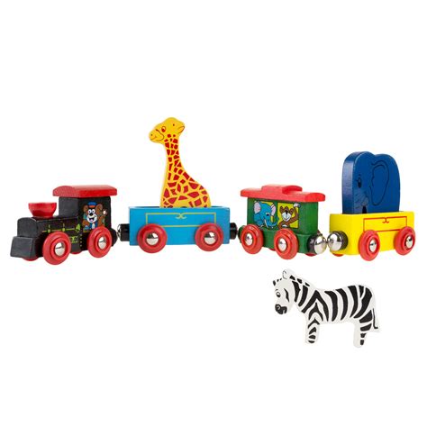 magnetic train toy wooden animal learning train set   trains
