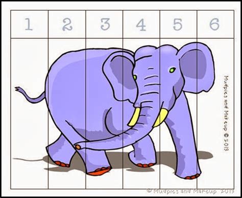 mudpies    preschool elephant printables