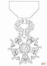 Medal Legion Honor Coloring Pages Drawing Printable Dot Puzzle Crafts sketch template