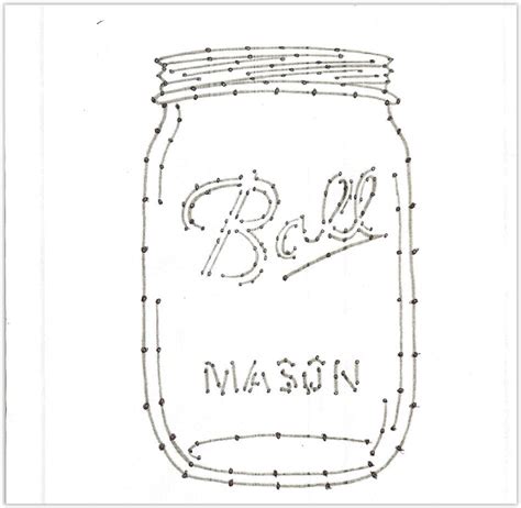 printable mason jar string art template  printable templates