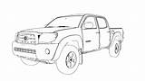 Toyota Drawing Tacoma Hilux Drawings Sketch Prerunner Outline Coloring Pages Template Pencil Source sketch template