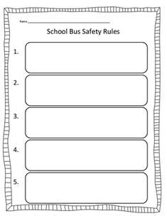 bus safety school safety printable  grade teachervisioncom
