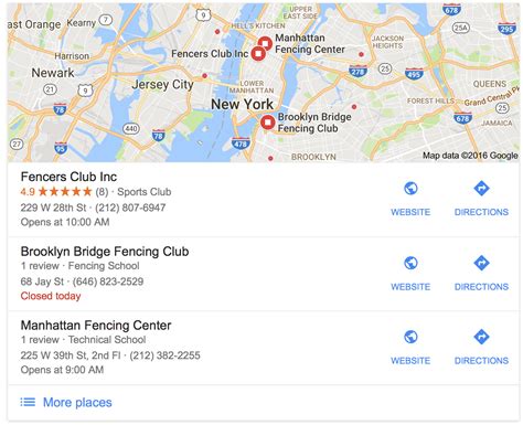 basics  local search marketing  fencing clubs fencingnet
