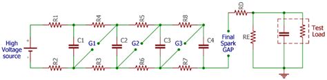 impulse voltage generator marx generator circuit diagram working principle  applications