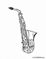 Coloring Saxophone Instrument Drawing Pages Instruments Musical Music Flute Sketch Violin Piccolo Jazz Sax Kids Saxophones Classic Clipart Tattoos Drawings sketch template