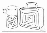 Colouring School Lunch Pages Box Kids Activity Become Member Log sketch template