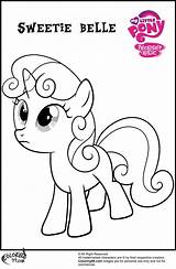 Coloring Sweetie Belle Pony Little Pages Mlp Teamcolors Template sketch template