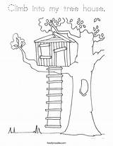 Coloring Tree House Climb Into Built California Usa Twistynoodle sketch template