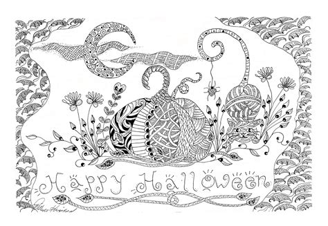 halloween tangle halloween zentangle doodles zentangles art
