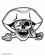 Pirate Coloring Pages Skeleton Jack Skull Drawing Sparrow Skulls Popular Colouring Cartoon Getdrawings Coloringhome sketch template