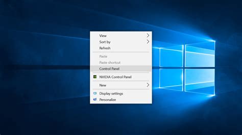add  control panel shortcut    click menu  windows