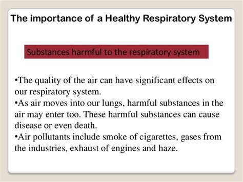the importance of healthy respiratory