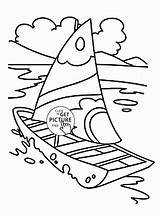 Coloring Boat Kids Pages Sailing Transportation Beautiful Wuppsy Printables Truck Ship Boats Toddlers Tags Find Book sketch template