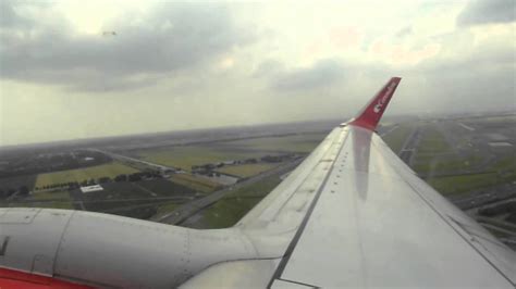 corendon dutch airlines boeing   takeoff  amsterdam youtube