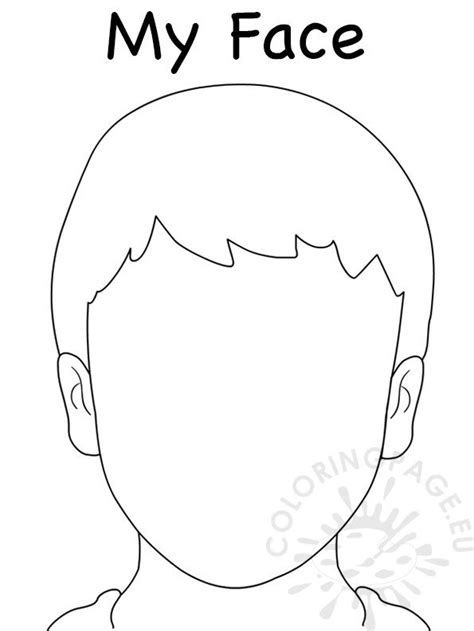 boy face coloring page
