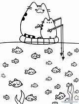 Pusheen Coloring Pages Getcolorings Friends sketch template