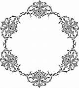 Borders Clipart Vintage Clip Border Decorative Victorian Calligraphy Damask Designs Circle Cliparts Simple Template Frame 20borders 20vintage Clipground Starsunflower Studio sketch template