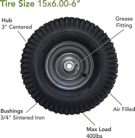 marastar front tire assembly replacement for craftsman riding mowers 2