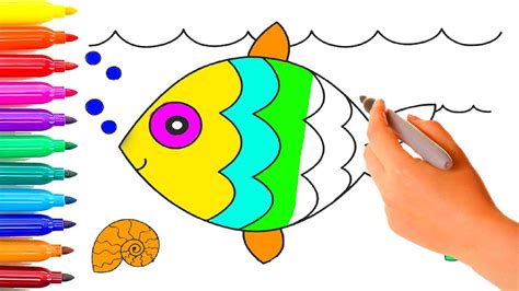 clown fish coloring simple drawing  children colouring