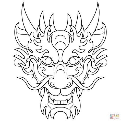 dragon mask printable printable world holiday