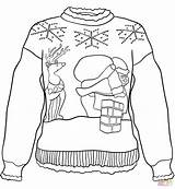 Maglione Pullover Rooftop Weihnachts Chimney Nikolaus Dach Weihnachtspullover Supercoloring sketch template