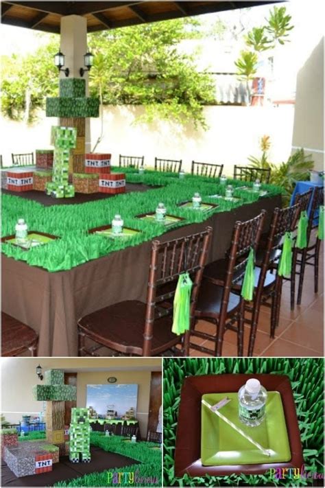 Minecraft Themed 9th Birthday Party Spaceships And Laser Beams