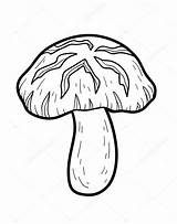 Mushrooms sketch template