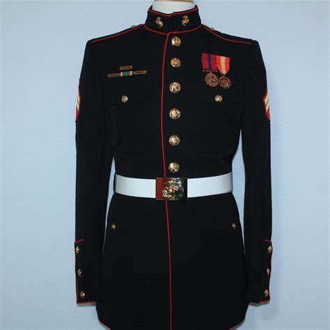 gorgeous usmc marine corps dress uniform coat jacket  belt medals corporal ebay
