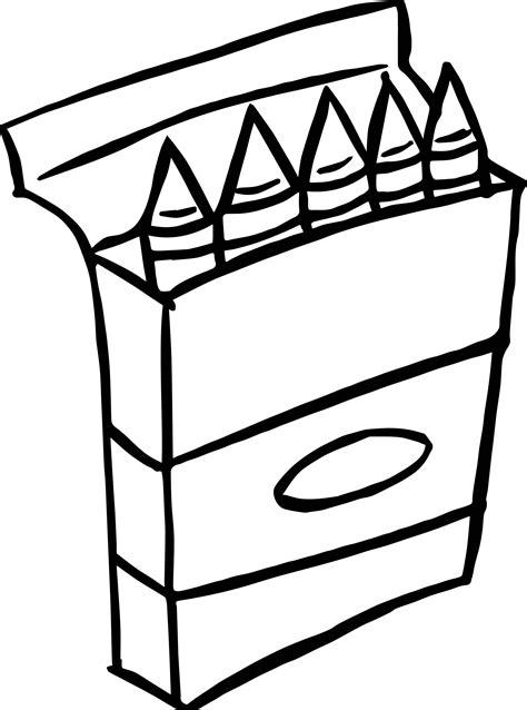 crayon box coloring page    clipartmag