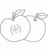Mela Mele Apfel Ausmalbild Ausdrucken Apples Herbst Fruits Frutta sketch template