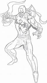 Fist Venom sketch template