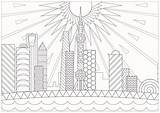 Shanghai Paisajes Colorare Disegni Landschaften Erwachsene Buildings Scenario Malbuch Adulti Justcolor Cities Shenhua Kids Deuxième Chine Peuplée Paysages sketch template