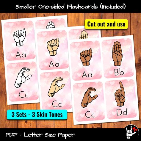 asl flashcards sign language bundle asl abcs abc etsy