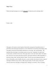 docx major essay  ideological perspective