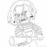 Chucky Coloring Xcolorings Movie Lineart Eyball sketch template