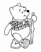 Pooh Coloring Pages Winnie Bear Hearts Cute Template sketch template