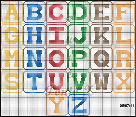 graficos ponto cruz artesanato monograma infantil blocos