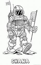 Shana Astronaut Kleurplaten sketch template