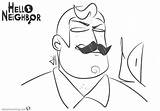 Hello Neighbor Pages Coloring Peterson Mr Printable Game Color Template Kids sketch template