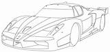 Ferrari Fxx Coloring Line Pages Printable sketch template