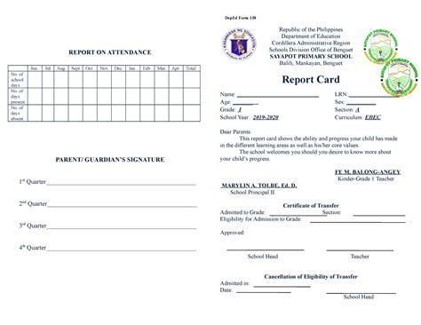 form     copy english file report  attendance parent