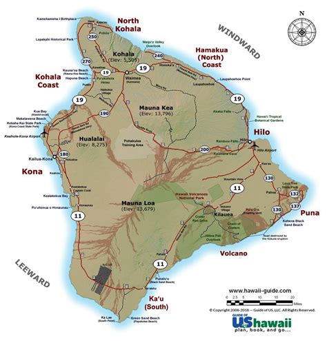 big island hawaii maps updated travel map packet printable map
