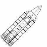 Saturn Rocket sketch template
