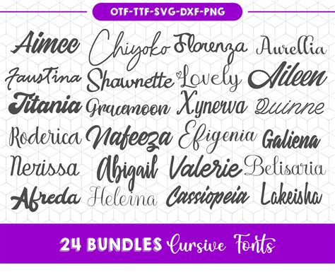 buy cursive fonts  cricut fonts svg bundle silhouette cursive font