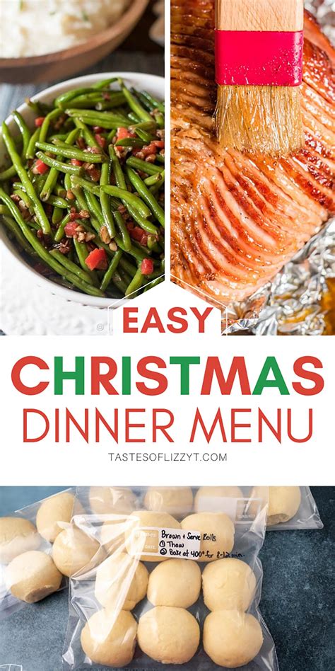 easy christmas dinner menu  timeline tastes  lizzy
