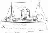 Coloring Steamship Pages sketch template