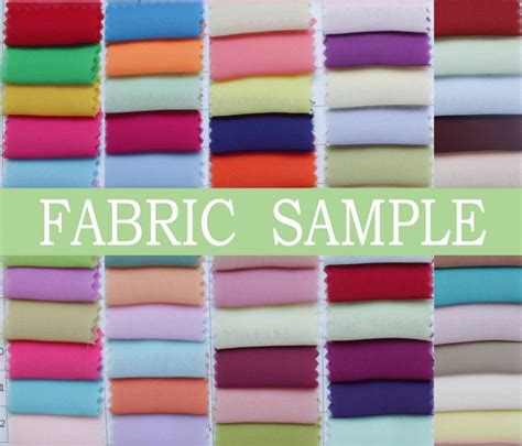 chiffon fabric sample color sample fabric swatch  weddbook