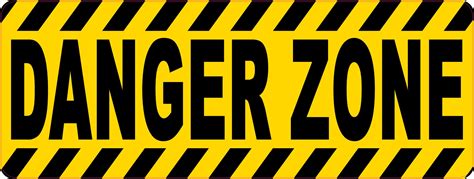 stickertalk danger zone vinyl sticker  inches   inches
